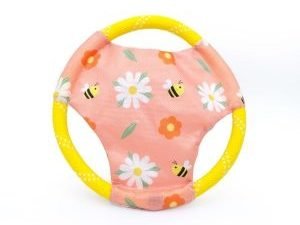 Sterke en duurzame frisbee voor honden gemaakt van bergbeklimmerstouw - Rope Gliderz Spring Daisy bij Kwispeltoys