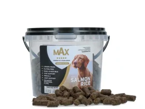 Max Adult Geperste Brokken Zalm & Rijst – Hondenvoer Zalm Geperst